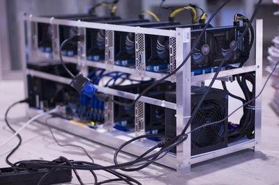 An extensive mining farm showcasing multiple ASIC miners in action