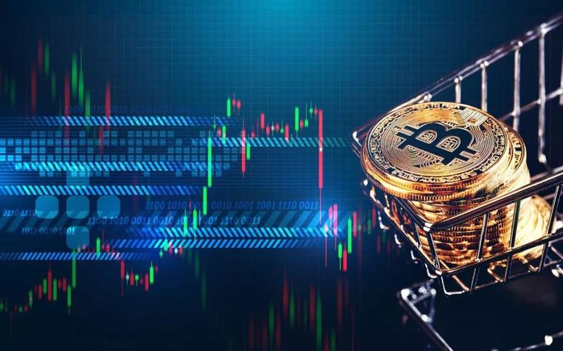 A visual representation of Bitcoin mining operations in action